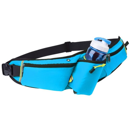 Outdoor Sports Water Bottle Waist Bag Multifunctional Fitness Running Mobile Phone Invisible Waist Bag(Blue)-garmade.com