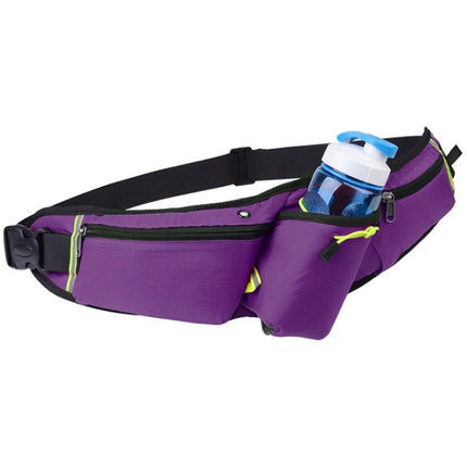 Outdoor Sports Water Bottle Waist Bag Multifunctional Fitness Running Mobile Phone Invisible Waist Bag(Violet)-garmade.com