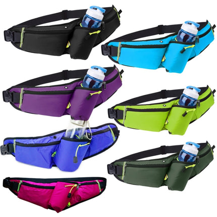 Outdoor Sports Water Bottle Waist Bag Multifunctional Fitness Running Mobile Phone Invisible Waist Bag(Violet)-garmade.com