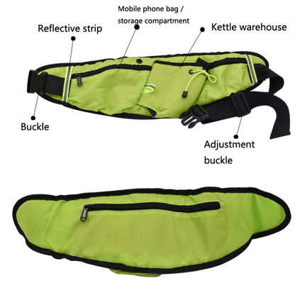 Outdoor Sports Water Bottle Waist Bag Multifunctional Fitness Running Mobile Phone Invisible Waist Bag(Fluorescent Green)-garmade.com