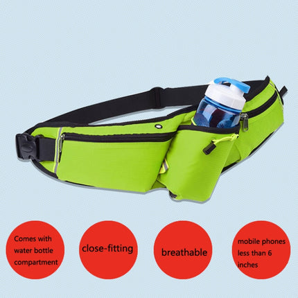 Outdoor Sports Water Bottle Waist Bag Multifunctional Fitness Running Mobile Phone Invisible Waist Bag(Rose Red)-garmade.com