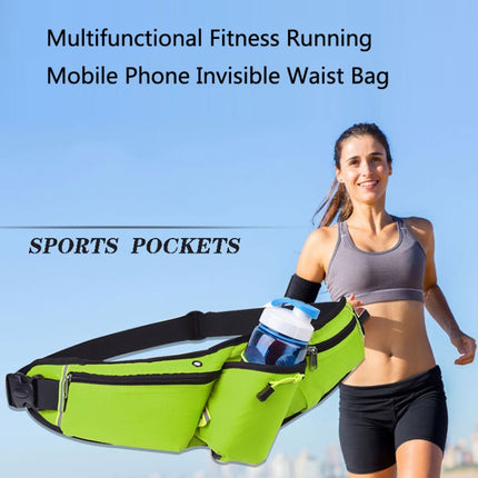 Outdoor Sports Water Bottle Waist Bag Multifunctional Fitness Running Mobile Phone Invisible Waist Bag(Black)-garmade.com