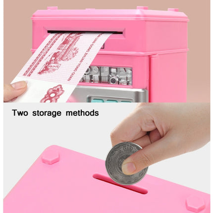 Password Safe Deposit Box Children Automatic Savings ATM Machine Toy, Colour: White Pink-garmade.com