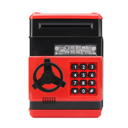 Password Safe Deposit Box Children Automatic Savings ATM Machine Toy, Colour: Reddish Black-garmade.com