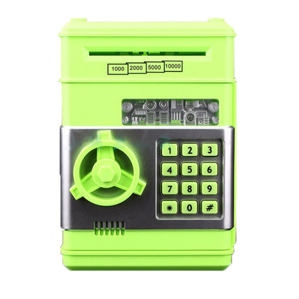 Password Safe Deposit Box Children Automatic Savings ATM Machine Toy, Colour: Green-garmade.com
