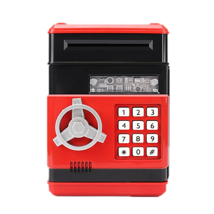 Password Safe Deposit Box Children Automatic Savings ATM Machine Toy, Colour: Red&Black-garmade.com