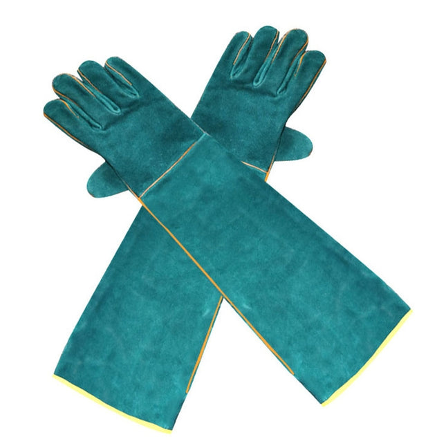 Reptile Anti-Bite Gloves 62cm Length Pet Protective Gloves(Blue)-garmade.com