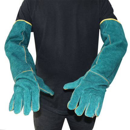 Reptile Anti-Bite Gloves 62cm Length Pet Protective Gloves(Blue)-garmade.com
