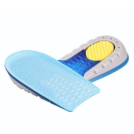 2 Pairs Half-Size Inner Heightening Pads Soft And Comfortable Invisible Shock Absorption Increased Insoles, Size: 2.5cm(Blue)-garmade.com