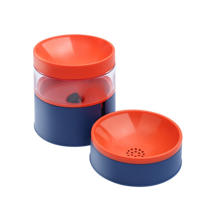 DT331 Automatic Feeder Pet Bowl Increased High Protect Neck Water Dispenser Dual-Purpose Food Bowl(Blue)-garmade.com