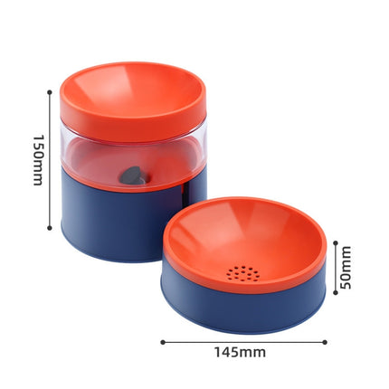 DT331 Automatic Feeder Pet Bowl Increased High Protect Neck Water Dispenser Dual-Purpose Food Bowl(Blue)-garmade.com