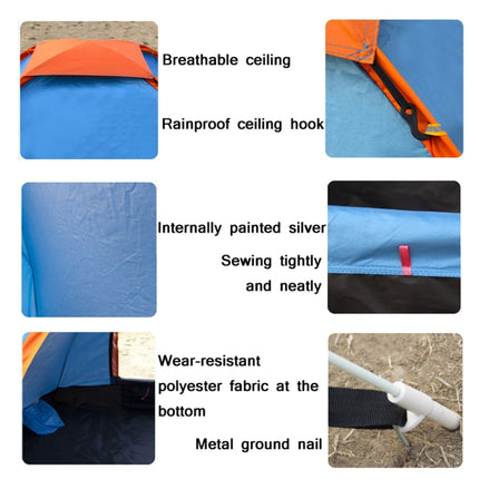 Outdoor Camping Beach Rainproof Sun-proof Automatic Quick Install Tent For Double People(Blue)-garmade.com