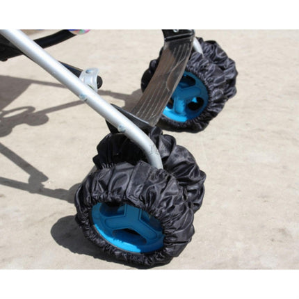 4pcs Household Dust-proof And Dirty-proof Wheel Cover Baby Wheel Cover, Size:S(Black)-garmade.com