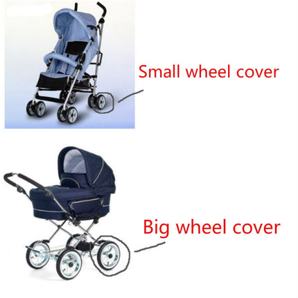 4pcs Household Dust-proof And Dirty-proof Wheel Cover Baby Wheel Cover, Size:S(Black)-garmade.com