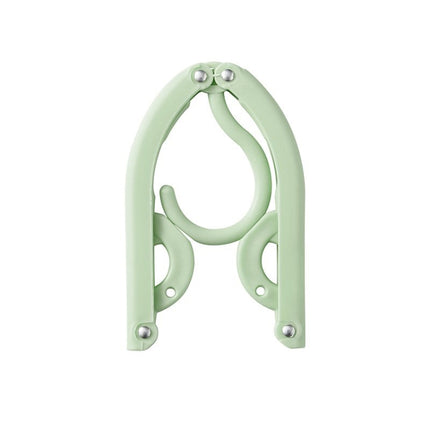 3pcs Portable Travel Folding Hanger Multi-Function Plastic Drying Rack(Green)-garmade.com