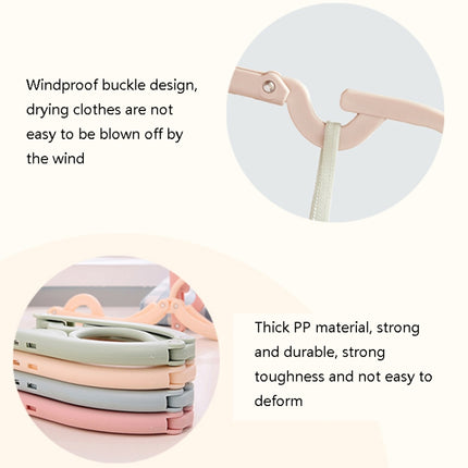 3pcs Portable Travel Folding Hanger Multi-Function Plastic Drying Rack(Pink)-garmade.com