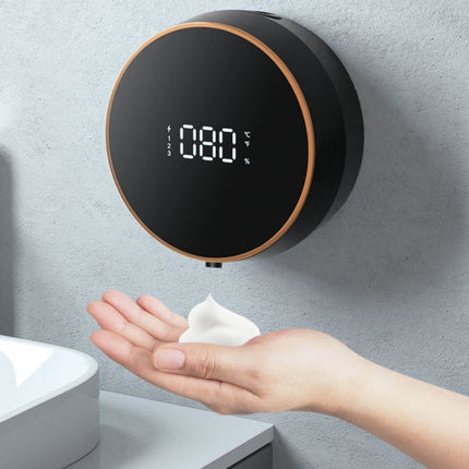 W1 Wall-Mounted Smart Infrared Sensor USB Charging Foam Soap Dispenser(Black)-garmade.com