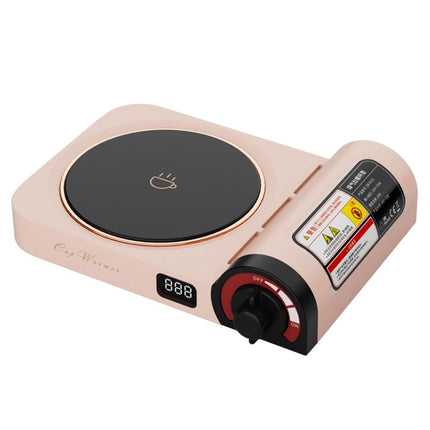 Gas Stove Shape Warming Cup Mat Desktop Heating Constant Temperature Timing Water Cup Heating Base,CN Plug(Pink)-garmade.com