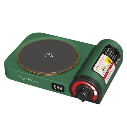 Gas Stove Shape Warming Cup Mat Desktop Heating Constant Temperature Timing Water Cup Heating Base,CN Plug(Green)-garmade.com