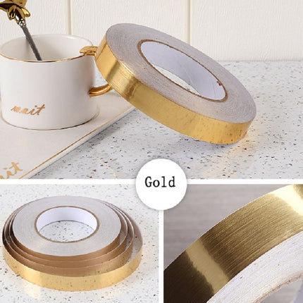 2 PCS Home Decoration Self-Adhesive Ceiling Beauty Sideline Tile Beauty Seam Sticker, Specification: 0.5cmx50m(Brushed Gold)-garmade.com