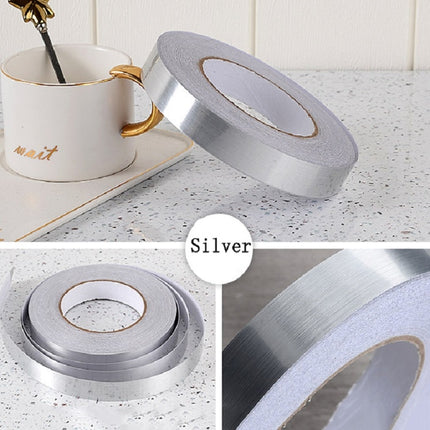 2 PCS Home Decoration Self-Adhesive Ceiling Beauty Sideline Tile Beauty Seam Sticker, Specification: 0.5cmx50m(Brushed Silver)-garmade.com