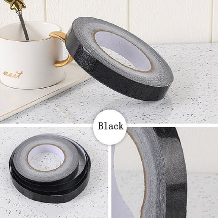 2 PCS Home Decoration Self-Adhesive Ceiling Beauty Sideline Tile Beauty Seam Sticker, Specification: 0.5cmx50m(Brushed Black)-garmade.com