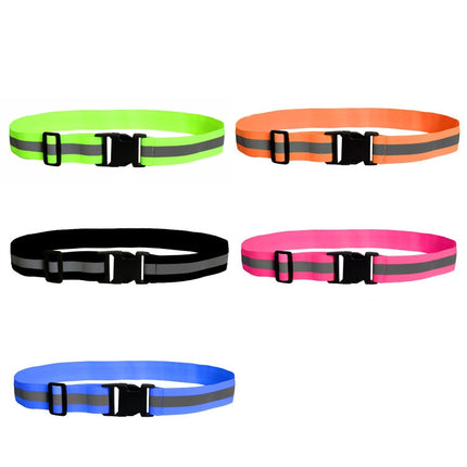 3 PCS Outdoor Adjustable Night Running And Cycling Reflective Waistband, Specification: 4cm Width(Green)-garmade.com
