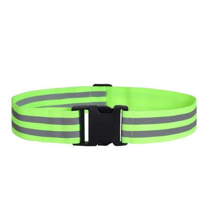 3 PCS Outdoor Adjustable Night Running And Cycling Reflective Waistband, Specification: 5cm Width(Green)-garmade.com