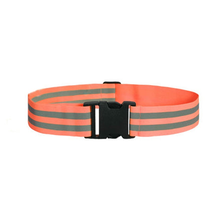 3 PCS Outdoor Adjustable Night Running And Cycling Reflective Waistband, Specification: 5cm Width(Orange Red)-garmade.com