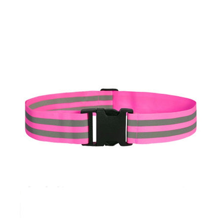 3 PCS Outdoor Adjustable Night Running And Cycling Reflective Waistband, Specification: 5cm Width(Pink)-garmade.com