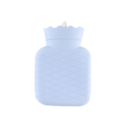 Winter Silicone Hand Warmer Cartoon Cute Water Injection Warm Water Bag, Colour: Light Blue Square-garmade.com