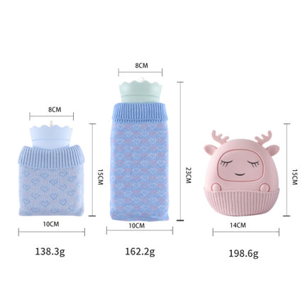 Winter Silicone Hand Warmer Cartoon Cute Water Injection Warm Water Bag, Colour: Light Blue Square-garmade.com