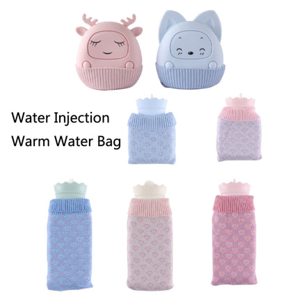 Winter Silicone Hand Warmer Cartoon Cute Water Injection Warm Water Bag, Colour: Pink Square-garmade.com