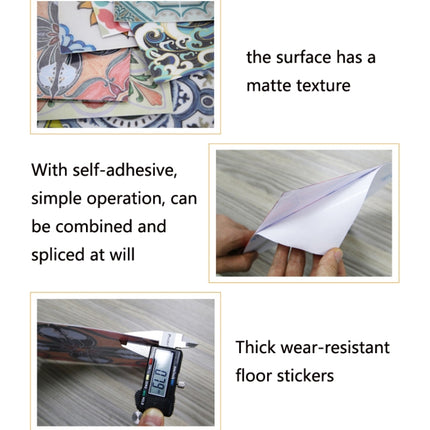 Thickened Wall Stickers Wallpaper Self-Adhesive PVC Floor Tile Stickers Waterproof And Wear-Resistant Floor Stickers(E)-garmade.com