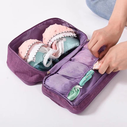 Bra Underwear Drawer Organizers Travel Storage Dividers Socks Briefs Cloth Case Clothing Wardrobe Box Bag(Blue)-garmade.com