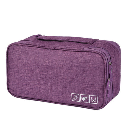 Bra Underwear Drawer Organizers Travel Storage Dividers Socks Briefs Cloth Case Clothing Wardrobe Box Bag(Purple)-garmade.com