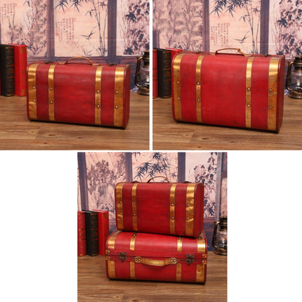 Wooden Portable Certificate Sundries Storage Box Photo Studio Shooting Props，Specification： 1622-03 Red Phnom Penh Large-garmade.com