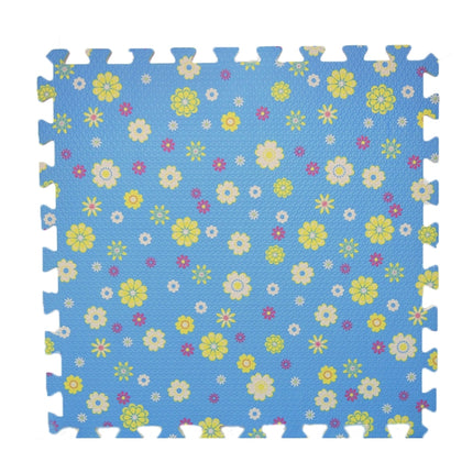 10 PCS Children Bedroom Household Foam Stitching Crawling Floor Non-Slip Mat, Size: 30x30x1.2cm(Blue Sun Flower)-garmade.com