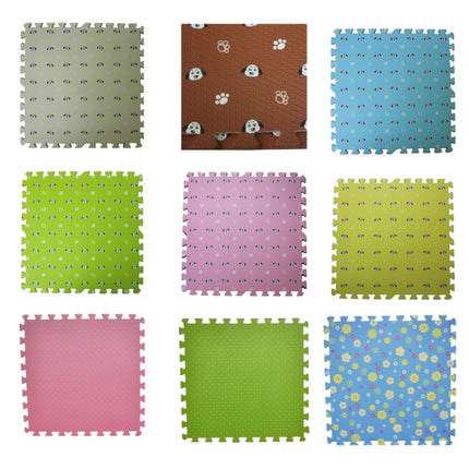 10 PCS Children Bedroom Household Foam Stitching Crawling Floor Non-Slip Mat, Size: 30x30x1.2cm(Blue Sun Flower)-garmade.com