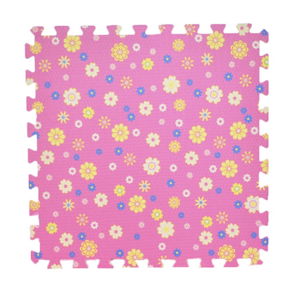 10 PCS Children Bedroom Household Foam Stitching Crawling Floor Non-Slip Mat, Size: 30x30x1.2cm(Pink Sun Flower)-garmade.com