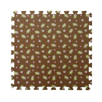 10 PCS Children Bedroom Household Foam Stitching Crawling Floor Non-Slip Mat, Size: 30x30x1.2cm(Coffee Floral)-garmade.com