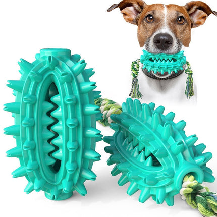 Dog Toy With Rope Prickly Pear Molar Stick Dog Toothbrush(Lake Blue)-garmade.com
