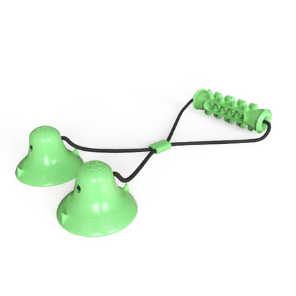 Dog Toy Double Suction Cup Pull Rope Molar Teeth Bite-Resistant Tooth Cleaning Stick Pet Supplies(Green)-garmade.com