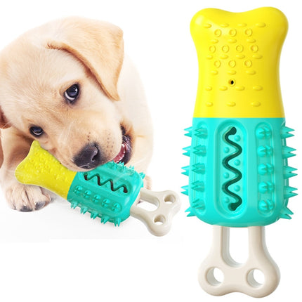 Dog Molars Teeth Stick Chewing Dog Toothbrush To Cool Down Popsicle Toy(Lake Blue)-garmade.com