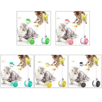 Cat Balance Swing Car Toy To Relieve Boredom Tumbler Funny Cat Stick( Black)-garmade.com