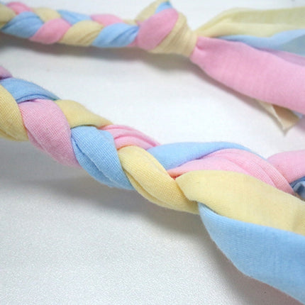 3pcs Pet Toys TPR Bite Resistance Dog Supplies Cotton Rope Cloth Toys, Size: Stabble Ring(Random Color Delivery)-garmade.com