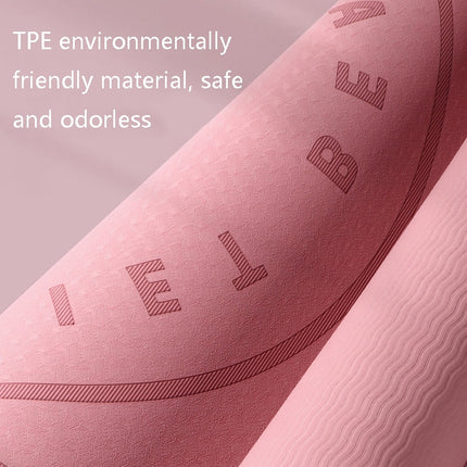 8mm TPE Sound-Absorbing And Shock-Absorbing Skipping Mat Home Indoor Sports Fitness Mat(Pink)-garmade.com