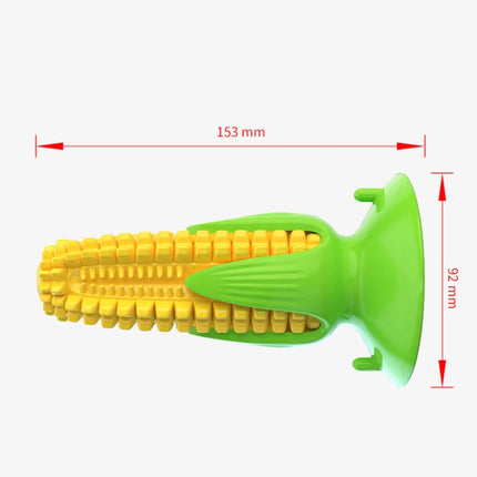 Pet Supplies Suction Cup Corn Sounding Dog Toy Molar Stick Chewing Dog Toothbrush(Classic Corn Three Generations)-garmade.com