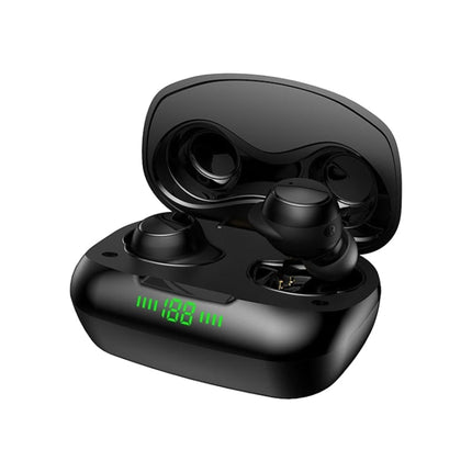 TWS-24 Bluetooth 5.0 Wireless Noise Cancelling Waterproof Touch Control Mini Earphone Support Voice Assistant(Black)-garmade.com