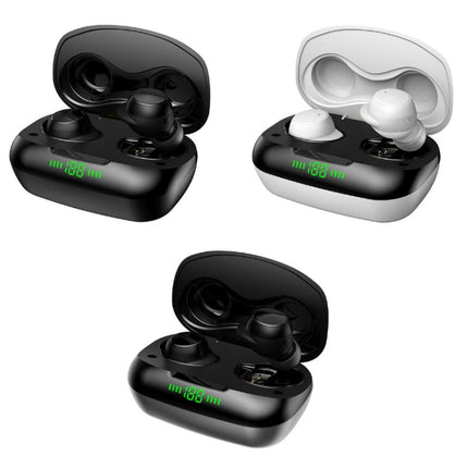 TWS-24 Bluetooth 5.0 Wireless Noise Cancelling Waterproof Touch Control Mini Earphone Support Voice Assistant(White)-garmade.com